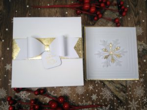 Weihnachtskarte und Verpackung